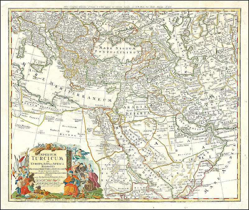 Карта мира в 1730 году