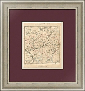 Карта Владимирской губернии - антикварный экземпляр