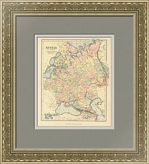 "Россия в Европе" - антикварная карта - оригинальный подарок