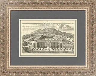 "Морден Колледж в Лондоне" - антикварная гравюра