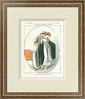 Антикварная страница La Vie Parisienne, "По правде говоря, это пустяк...", Франция