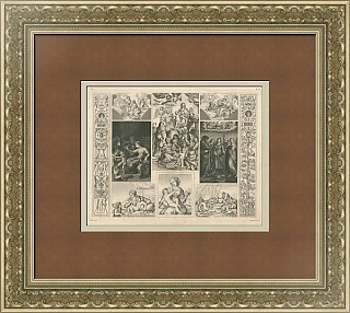 Антикварная гравюра "Высокое Возрождение или Римский классицизм"