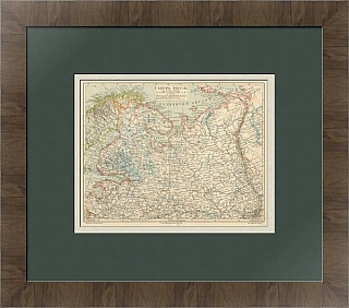 Север России - антикварная карта