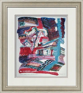 Оригинальная автолитография "Старый Арбат" Серия: Во дворах Арбата