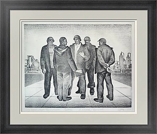 "Рабочие" серия "Нефть Черниговщины" - оригинальная автолитография