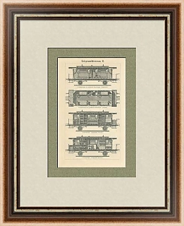 "Военная медицинская служба II" - антикварная гравюра