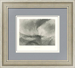 "Снежная буря" -антикварная гравюра