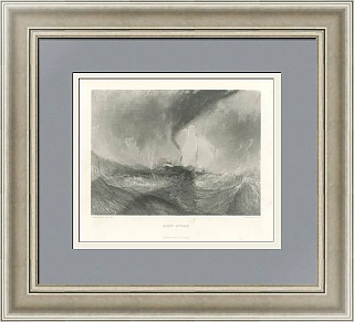 "Снежная буря" -антикварная гравюра