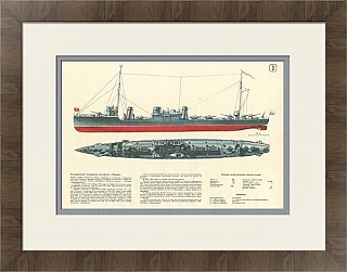 Оригинальный плакат «Эскадренный миноносец (эсминец) "Ленин"»