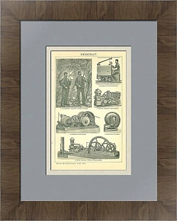 Оригинальная литография "Извлечение полезных ископаемых"