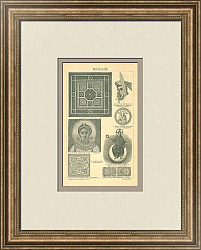 Антикварная гравюра "Мозаика"