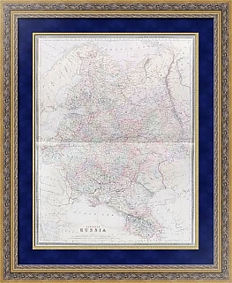 Старинная карта европейской части России