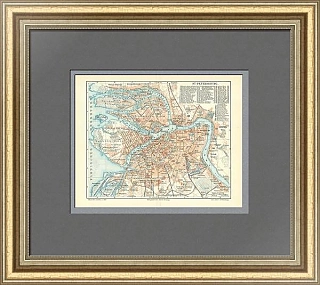 Антикварная карта Санкт-Петербурга