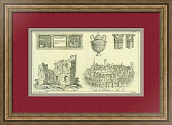 Антикварная литография "Арль, Прованс, Франция"