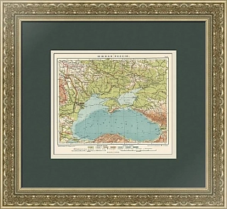 Южная Россия - оригинальная антикварная карта