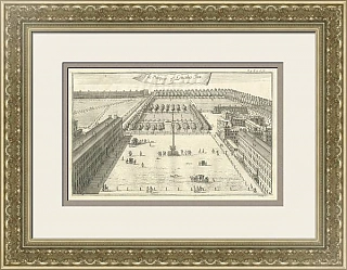 "Юридическое общество Линкольнс-Инн  в Лондоне" - антикварная гравюра