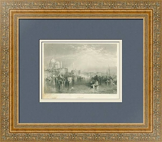 Антикварная гравюра "Венеция"