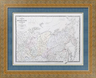 Старинная географическая карта Азиатской части России