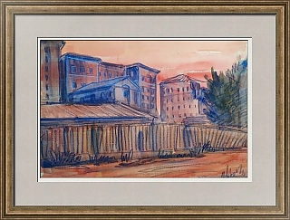 Оригинальный рисунок "Городской пейзаж"