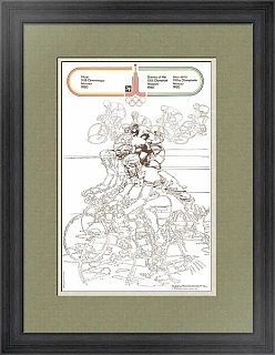 Редкий плакат "Велоспорт", серия "Олимпиада 80", вип подарок