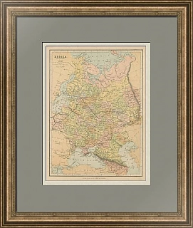 Антикварная карта "Россия в Европе"