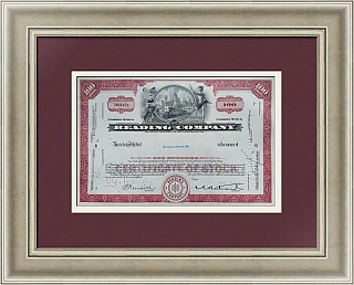 Акция (оригинал) Reading Company. Промышленная компания.