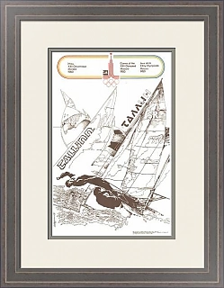 Советский плакат к Олимпиаде 80 "Парусный спорт" - вип подарок