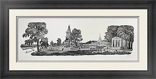 Оригинальная линогравюра "Коломенское"