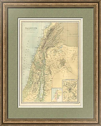 Антикварная физическая карта Палестины