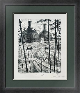 "Подмосковье" - оригинальная автолитография СССР