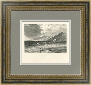 "Лайм-Реджис" - английская антикварная гравюра