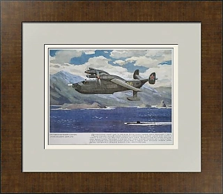 Противолодочный самолет - оригинальный лист из серии "Корабли ВМФ СССР"