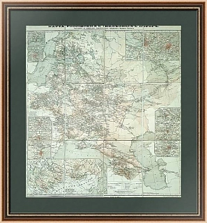 Карта Российских железных дорог - антикварный оригинал