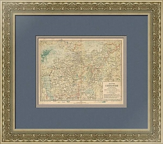 Карта Санкт-Петербургской губернии - антикварный оригинал