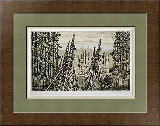 Оригинальная литография "Лес"