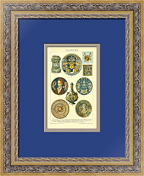 Антикварная хромолитография "Майолика"