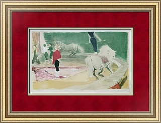 Оригинальная литография "Репетиция в цирке"