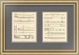 Антикварные гравюры "Мосты"