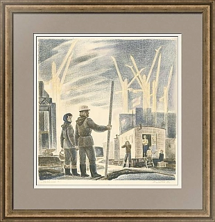 "Снимок" - оригинальная цветная литография СССР