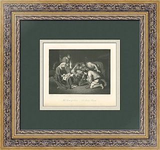 "Рождество" - редкая антикварная гравюра - оригинальный подарок