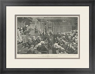 "Судебный процесс" - оригинальная гравюра "The Graphic" - 1891