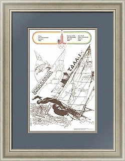 Советский плакат к Олимпиаде 80 "Парусный спорт" - вип подарок