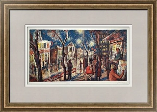 Оригинальная линогравюра "Сызрань"