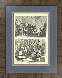 "Пневматическая почта" - антикварная гравюра - London news