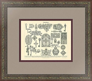 Антикварная гравюра "Кузнечное дело. Ковка"