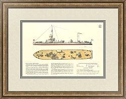 Советский плакат «Бронированный корабль "Железняков"» - оригинал