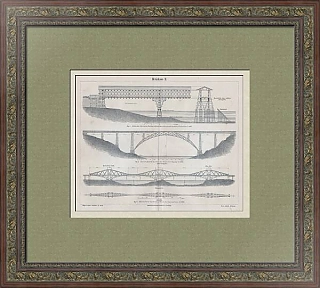 "Мосты" - старинная немецкая гравюра