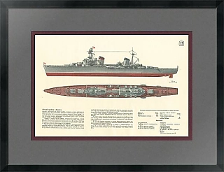 Оригинальный советский плакат «Крейсер "Киров"»