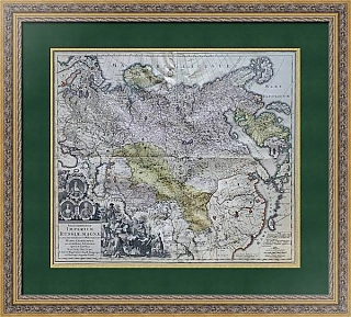 Карта Российской империи - антикварный оригинал - эксклюзивный подарок