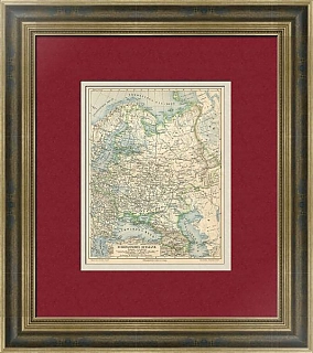 Карта европейской части России - антикварный экземпляр